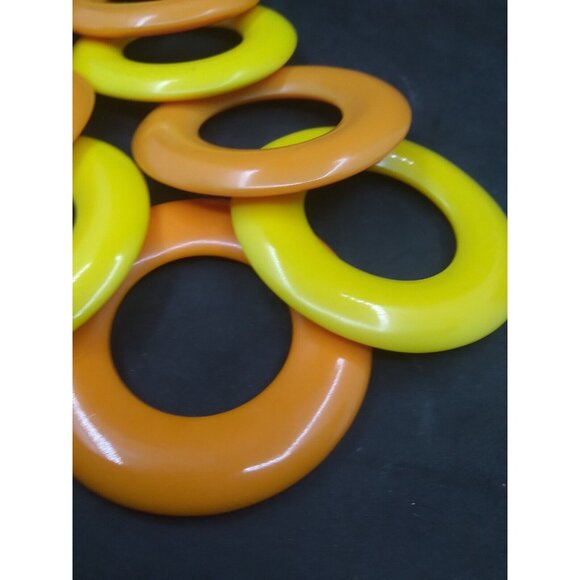 10 Vintage Retro Acrylic Rings For Crafting Sewing Jewelry Bag Making 3.25" - Picture 10 of 10